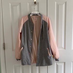 Candie’s Gray and Pink Bomber Jacket